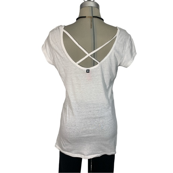 Apple Bottoms White and Blue Open Back T Shirt Size XL - Picture 6 of 10